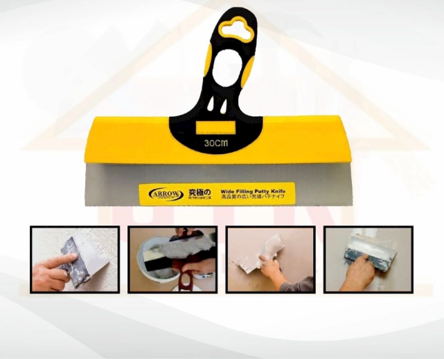 Arrow Scraper Stainless Steel Wide Filling Putty Knife - 35cm