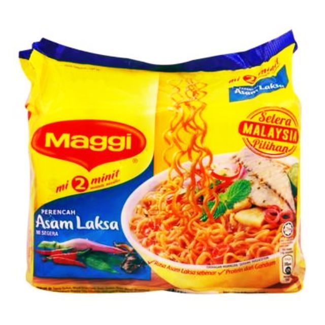 Maggi Instant Noodle Asam Laksa 5 x 79g
