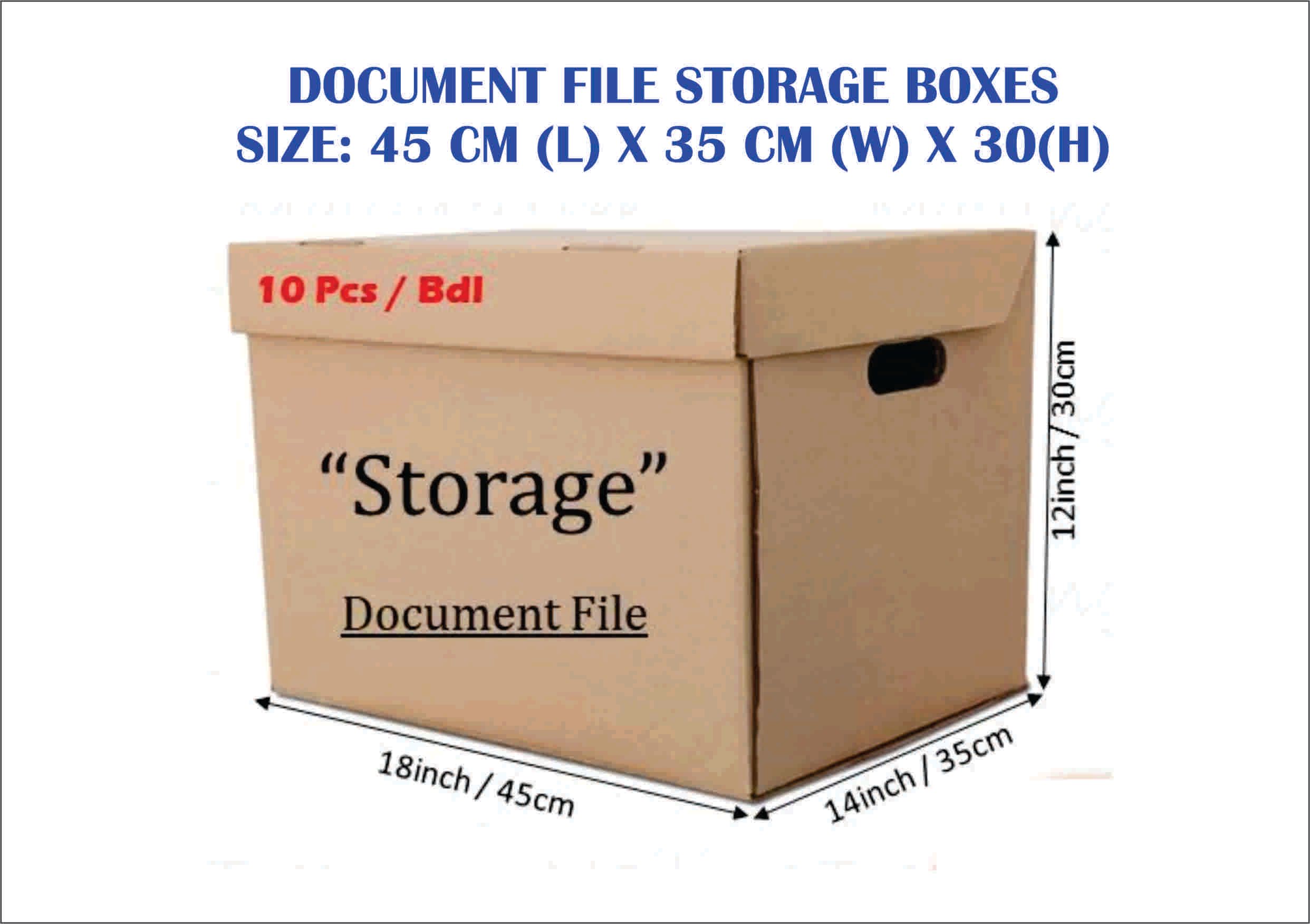 DOCUMENT FILE STORAGE BOXES SIZE: 45 CM (L) X 35 CM (W) X 30(H)- FREE DELIVERY CHARGE SEMENANJUNG ONLY(OCHA)