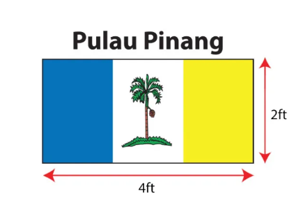 BENDERA PULAU PINANG 2'X4' / 2'X8' / 3'X6'