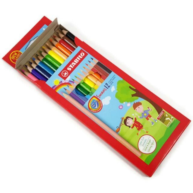 Stabilo Swans Jumbo Colour Pencil Long 12 pieces