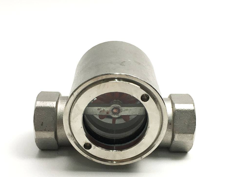 SIGHT FLOW INDICATOR STAINLESS STEEL SIGHT GLASS FLOW INDICATOR WITH PTFE ROTATING IMPELLER