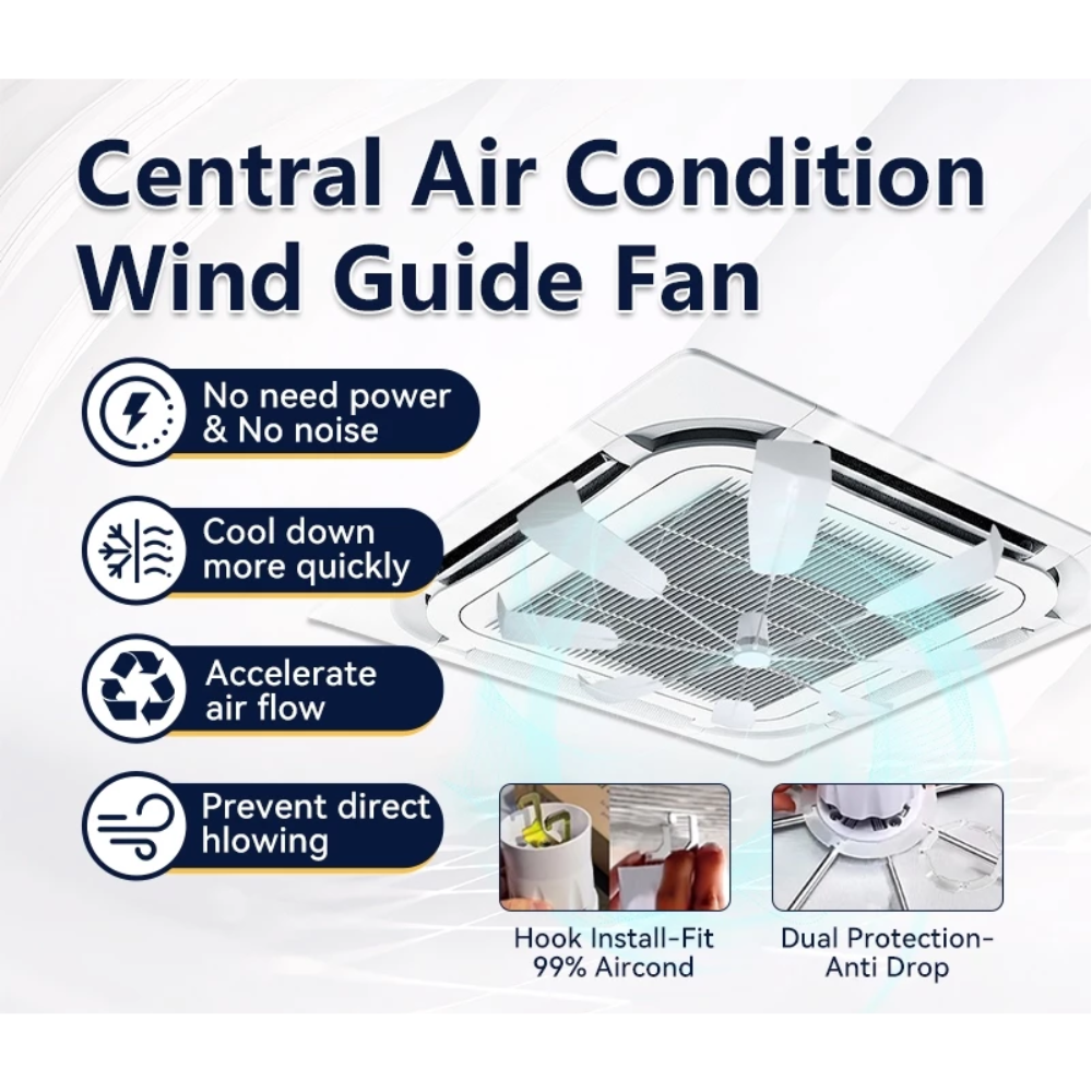 OEM Central Aircond Wind Guide Fan Cassette Aircond Wind Guide Fan 360°