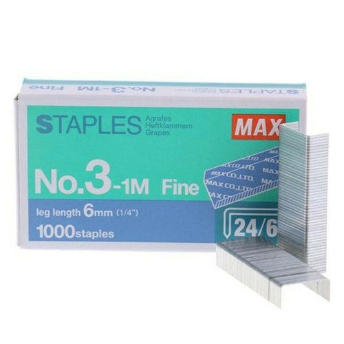 staples no.3-1m (24/6) 1000 pcs/box (small)