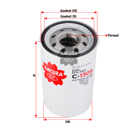 SAKURA LUBE FILTER C-1305