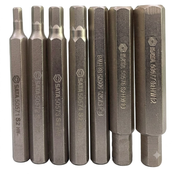Sata 5/16”DR.30L HEX 12 X 30MM -6PC