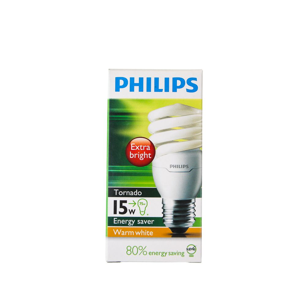 Philips Tornado Spiral 15W (E27) Bulb - Warm White