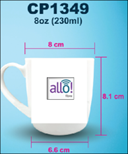 CUSTOM MUG WITH ALLO LOGO AND COLOUR CODE ALLO