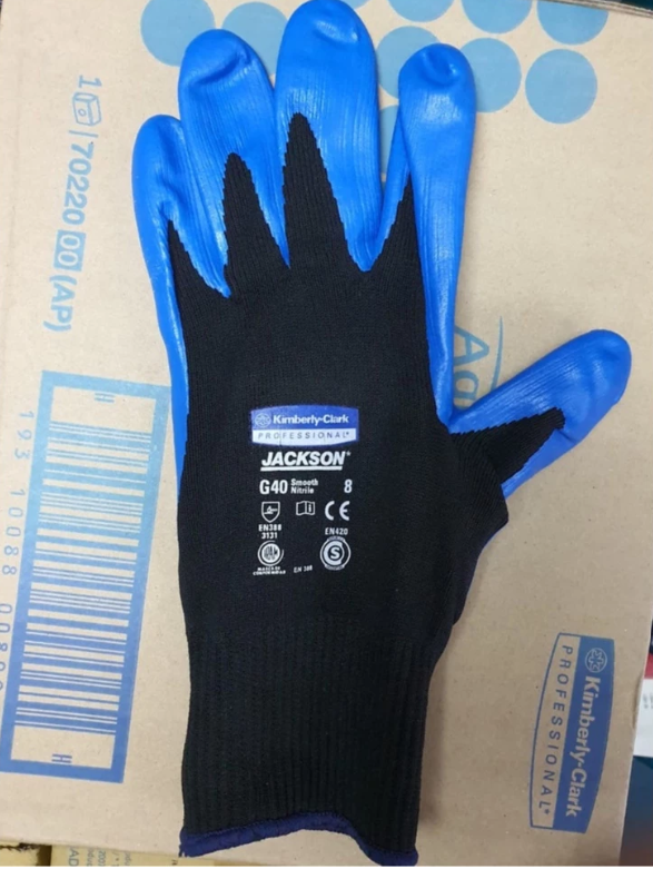 KLEENGUARD G40 BLUE NITRILE GLOVES, 1 BAG=12 PAIRS