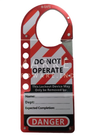 M-SAFE SAFETY LOCKOUT ALUMINIUM HASPS / DO NO OPERATE LOCKOUT TAGOUT LOTO HASP (MODEL : M-K54)