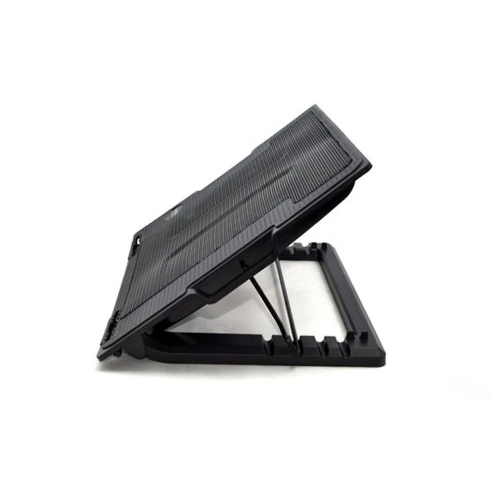 Gaming Laptop Stand Cooler Cooling Pad Fan Multi Height Adjustable For 14 / 15.6 / 17 inch (Single 1 Big Fan)