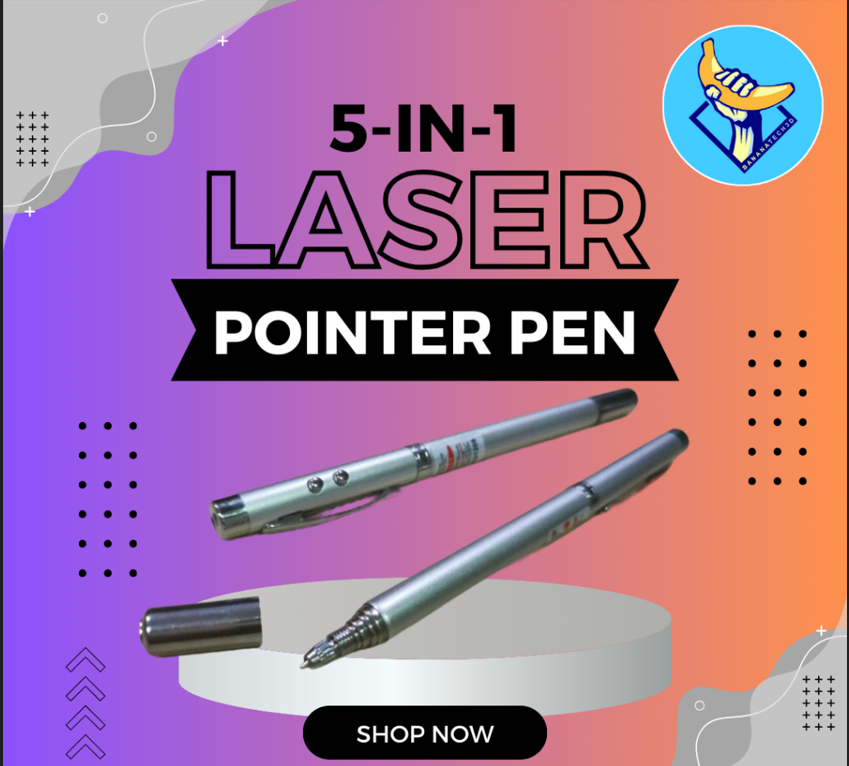 COMPATIBLE 5 IN 1 LASER POINTER LED TORCH MAGNEC BALL PEN