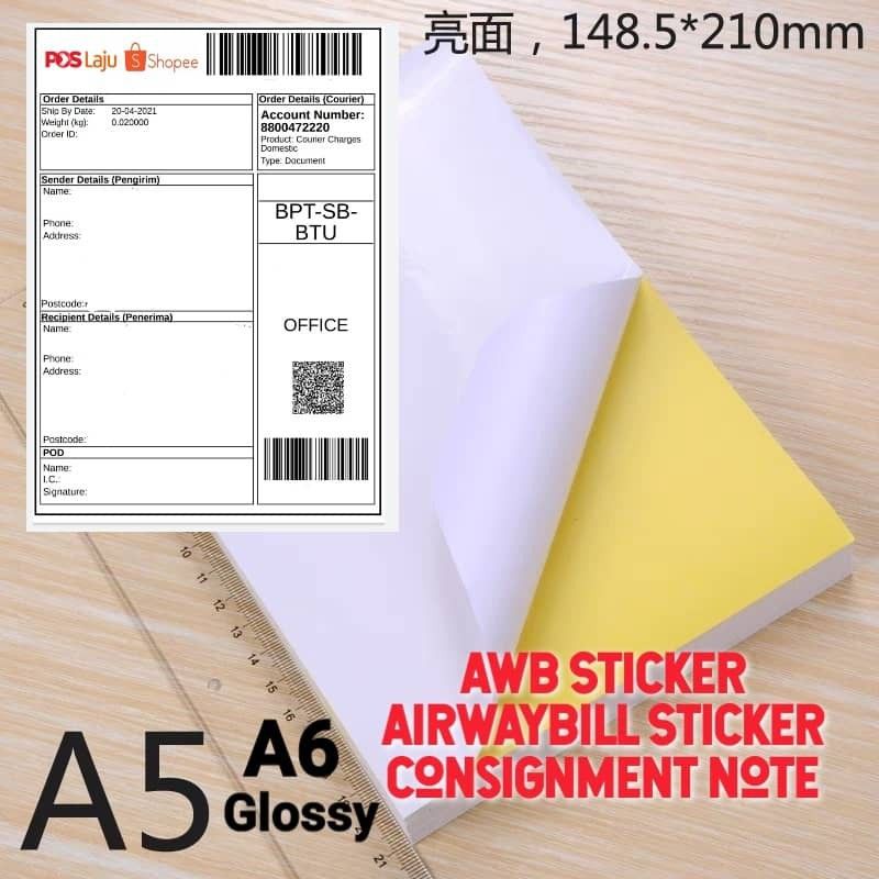 AWB Airwaybill stickers A5/A6/A4