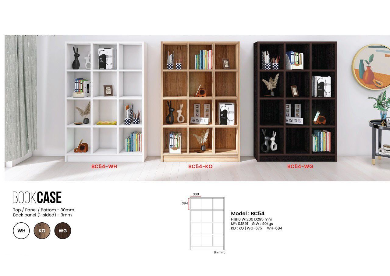12 Hole Book Case (Thick Panel)