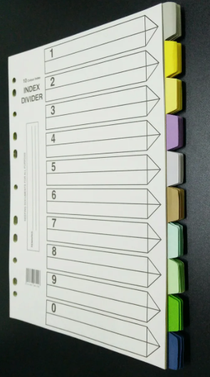 LUCKY STAR INDEX DIVIDER 10'COLOUR