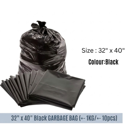 EXTRA LARGE & THICK GARBAGE BAG -1 KGS / 32” X 40” / Garbage Bag / PLASTIK SAMPAH / Thick Garbage Bag / Rubbish Bag