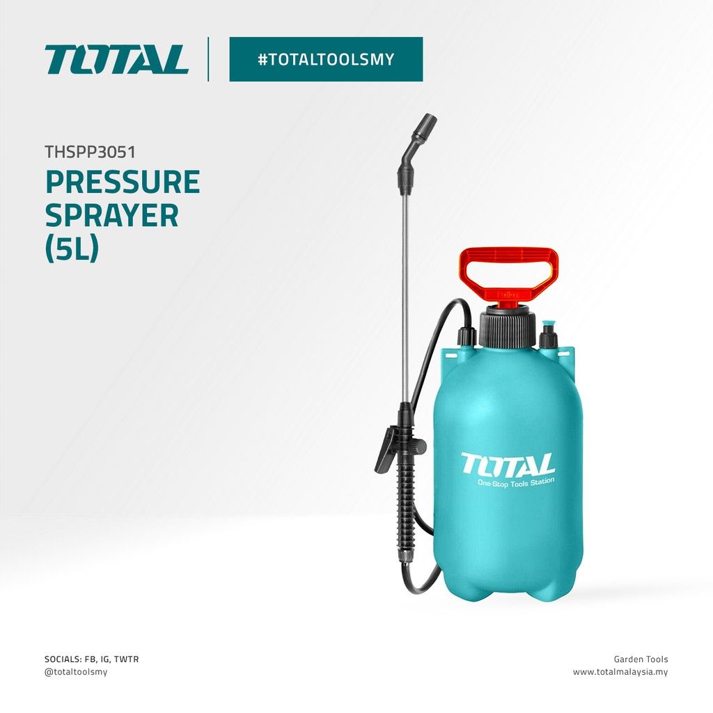 TOTAL THSPP3051 PRESSURE SPRAYER (CAPACITY :5L LENGTH / FLEXIBLE HOSE: 1.2M)