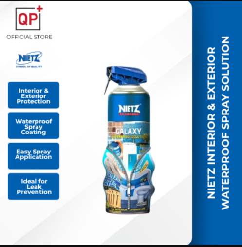 NIETZ INTERIOR & EXTERIOR WATERPROOF SPRAY SOLUTION  400ML l SEMBURAN PEMBAIK l 喷雾补漏剂-