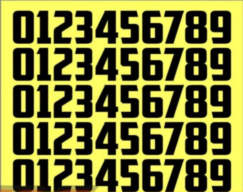 Complete Number Sticker 15x15