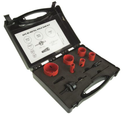 BI-METAL HOLE SAW SET, DRILL HOLE
