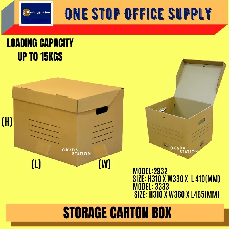 CORRUGATED STORAGE CARTON BOX / STORAGE BOX / KOTAK SIMPANAN / CARTON BOX / 2 SIZES