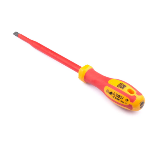 RS PRO Slotted Insulated Screwdriver, 8 x 1.2 mm Tip, 175 mm Blade, VDE/1000V, 295 mm Overall