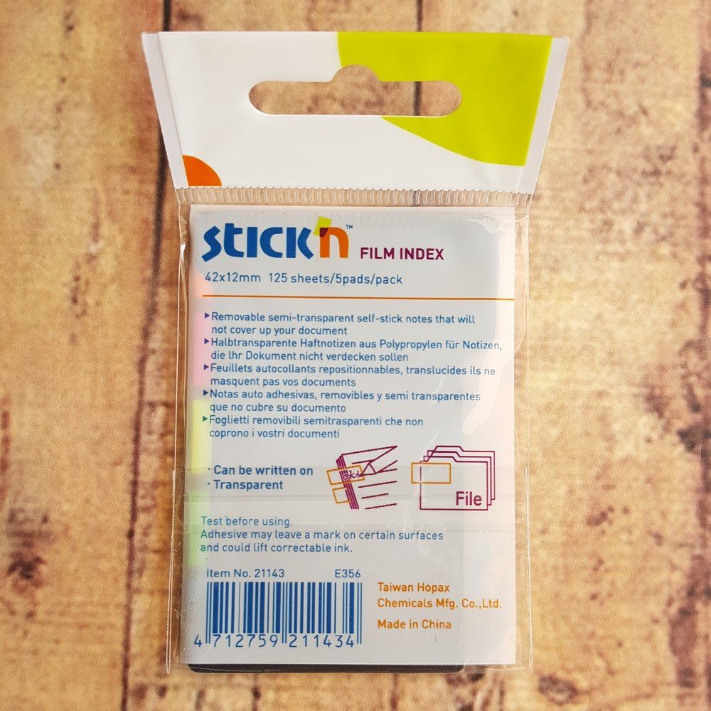 HOPAX 45 X 12MM FILM INDEX 5 STRIP (125 SHEETS)