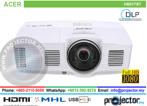 ACER H6517ST FULL HD SHORT THROW PROJECTOR