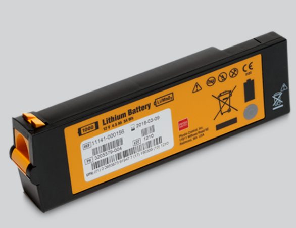 *LIFEPAK 1000 Battery - LiMnO2 Non-Rechargeable Product Catalog Number 11141-000100, Exp 2027 March