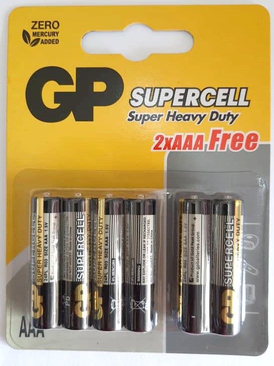 GP SUPERCELL SUPER HEAVY DUTY AAA ( 4+2)