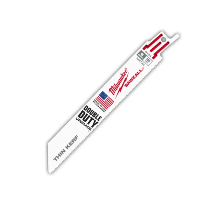 Milwaukee 6" (150mm) 18 TPI Thin Kerf SAWZALL™ Blade (5pcs) 48-47-5184