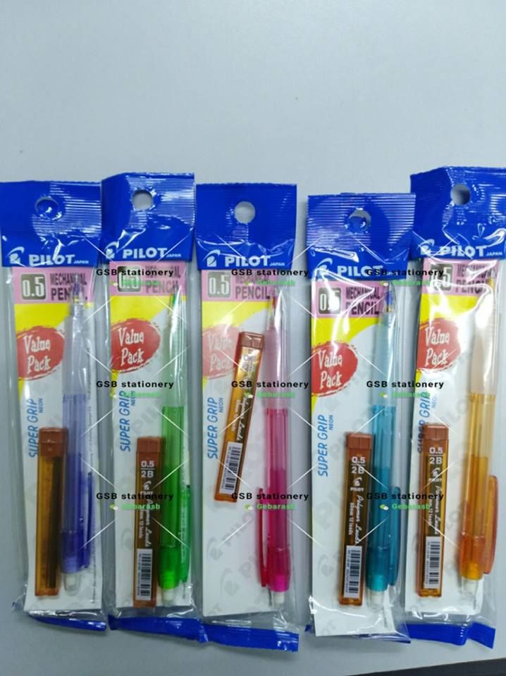 PILOT H185 MECHANICAL PENCIL SUPERGRIP 0.5mm w PENCIL LEAD