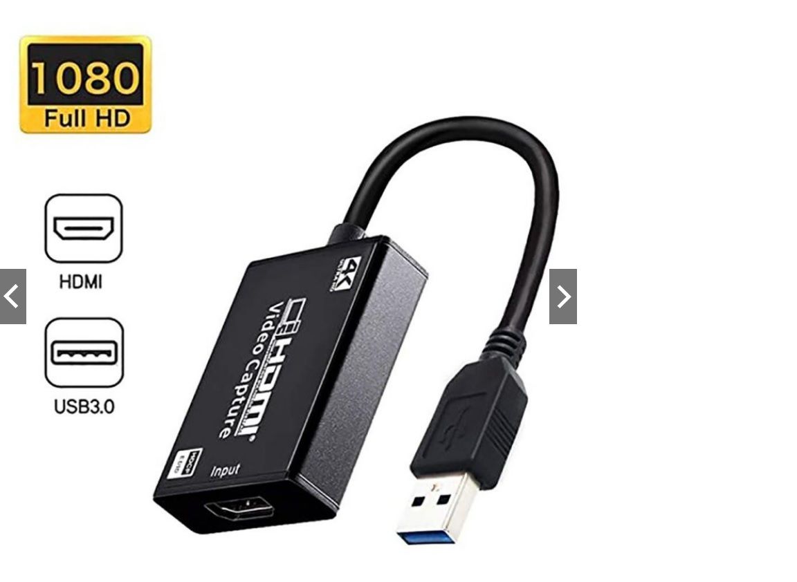 *HDMI Video Capture Card, 4K HDMI to USB 3.0 HDMI Capture Device for High Definition Acquisition