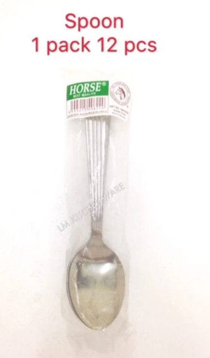 Horse Stainless Steel Spoon 1pack/12pcs