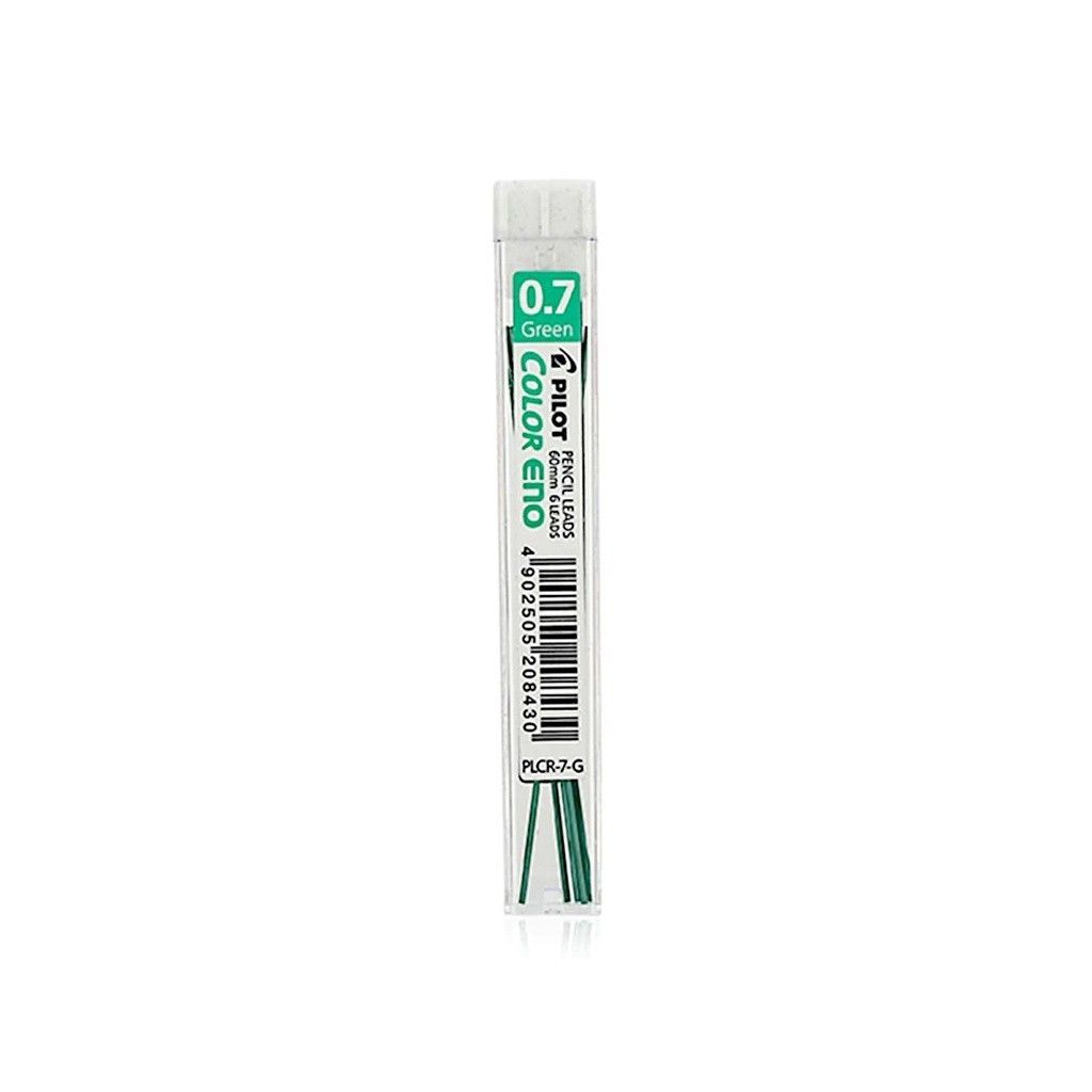 Pilot Color Eno Pencil Lead 0.7mm Green tube of 6 leads