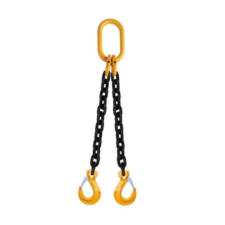 Genuine Malaysia - 2-Leg Grade 80 Chain Sling with Sling Hooks Come With Inspection Certificate and Safety Tag