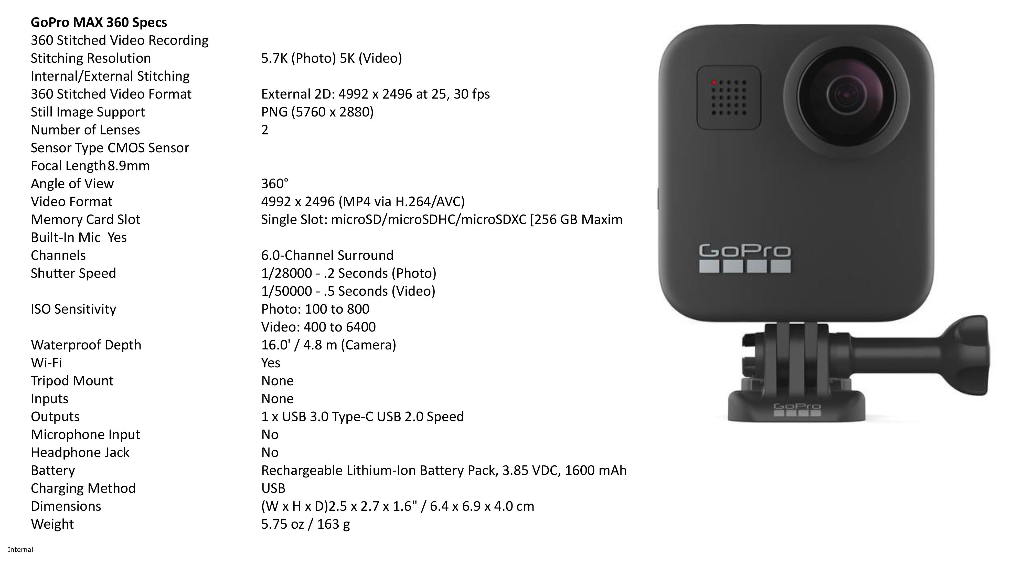 GoPro *# GoPro MAX 360 Action Camera 360° view Action Camera