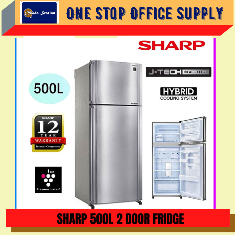 SHARP 2 DOOR FRIDGE -500L / SHARP / PETI SEJUK / REFERIGRATOR / J-TECH INVERTER / 500 LITER / SJP50MS