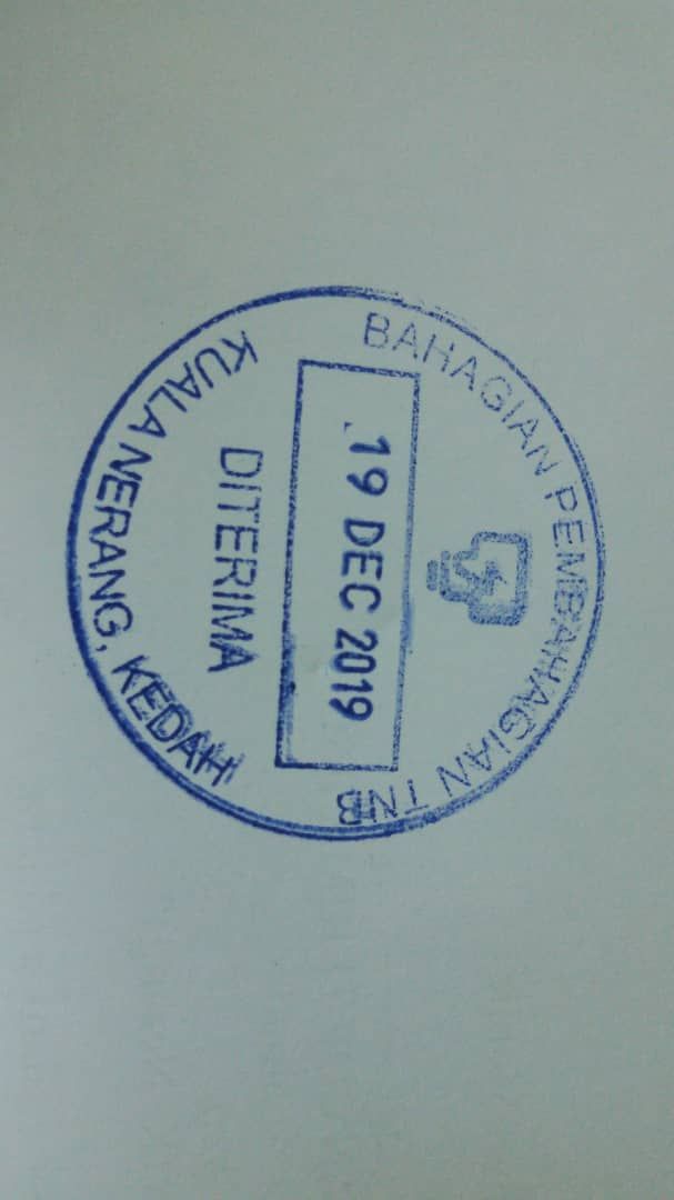 Cop Diterima TNB + Tarikh (48mm diameter)