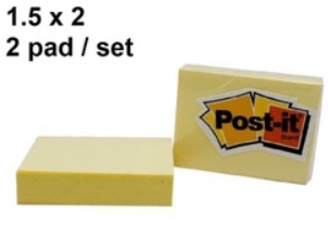 ASTAR STICKY NOTES (1.5x2) Yellow