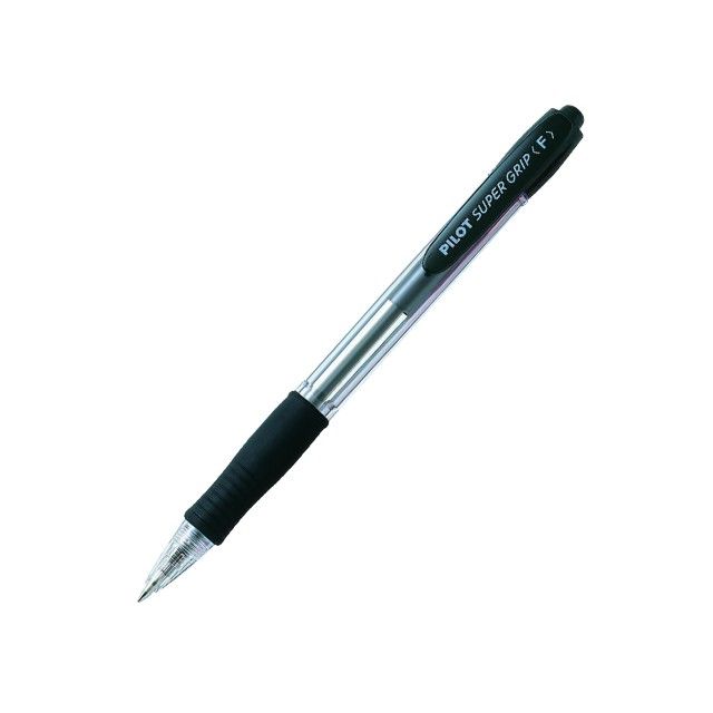 PILOT SUPER GRIP BALL PEN (F) 0.7 BLACK