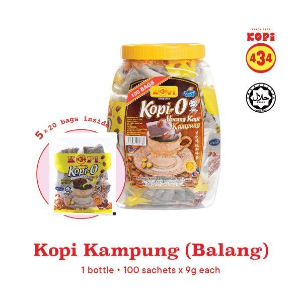 KOPI 434 MUAR (BLACK COFFEE) 100 uncang