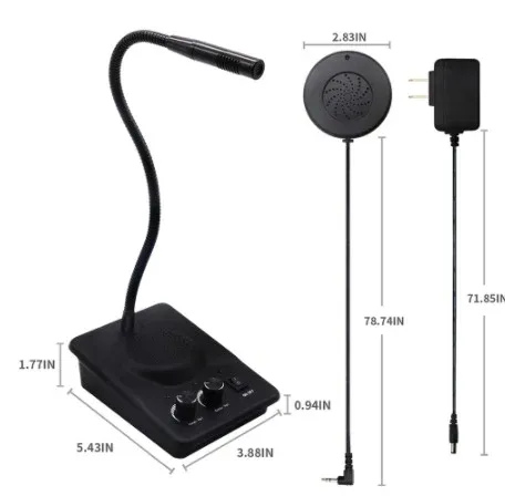 Window Speaker System Counter Intercommunication