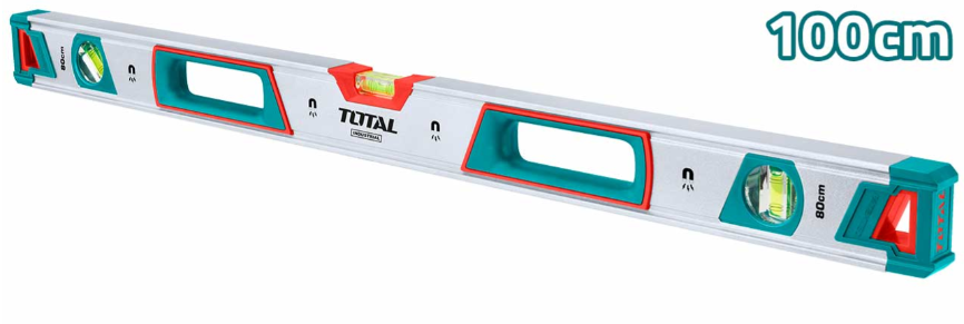 TOTAL SPIRIT LEVEL 3 SPIRIT BUBBLE 45°/90°/180° MAGNETS (100CM/150CM) TMT21005M/TMT21505M