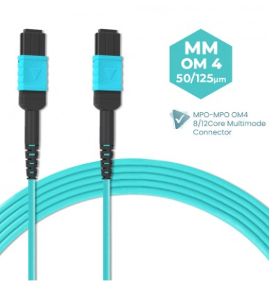 MPO TO MPO FEMALE OM4 100GB 8 AND 12 CORES MULTIMODE FIBER OPTIC TRUNK CABLE MPO MTP
