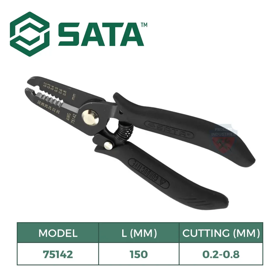 Sata 6” WIRE STRIPPER PLIERS - 0.2-0.8MM