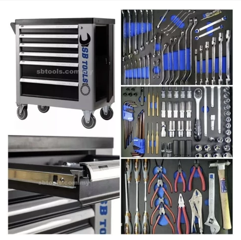 SB Tools Proffesional Premium Cabinet Tool Set | Drawer Set | Trolley Tool Set