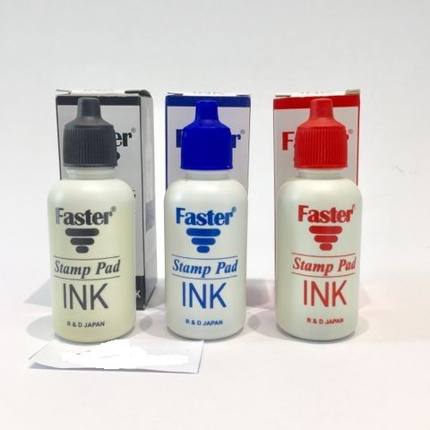 Faster Stamp Pad Ink Refill Black/Blue/Red