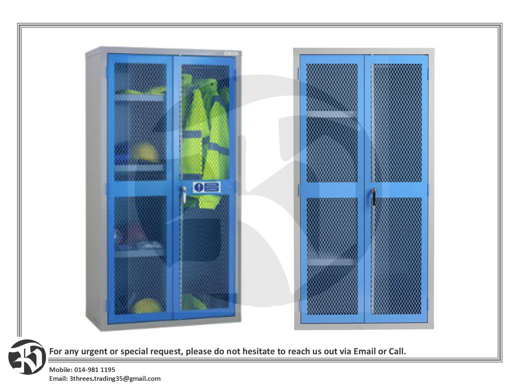 PPE Storage Cabinet 920W x 500D x 1800H (mm)