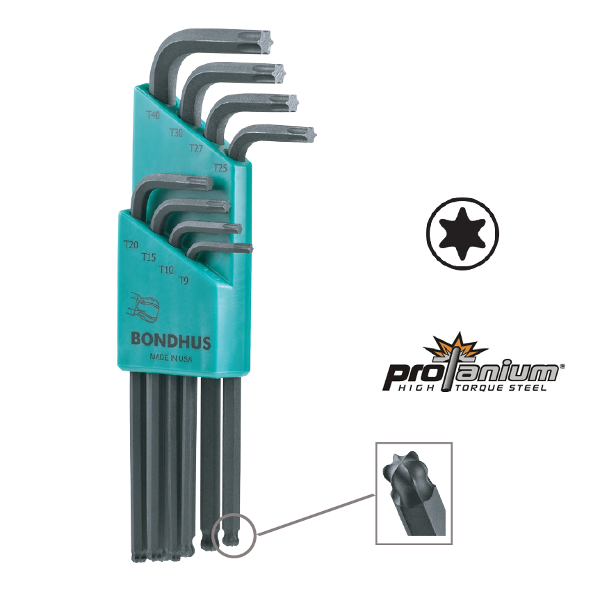 BONDHUS Ball Star L-Wrench For Torx Screw Set